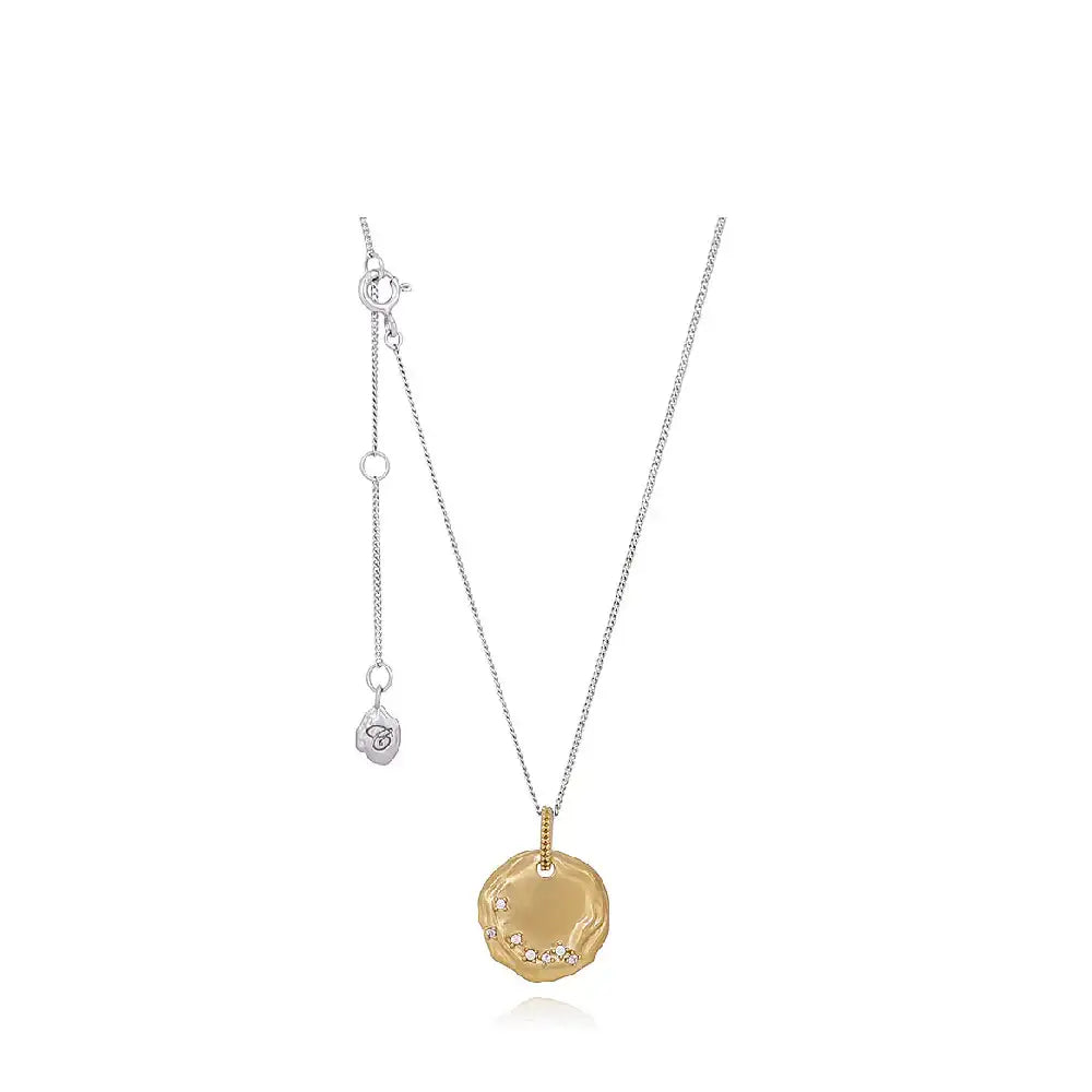 CLUE - C Collection Vintage Coin Combination Colored Silver Necklace - CLUE - Jewelry - Harumio