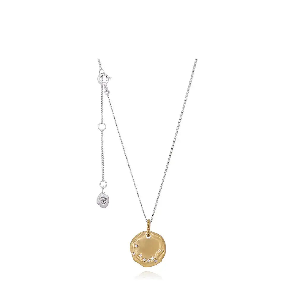 CLUE - C Collection Vintage Coin Combination Colored Silver Necklace