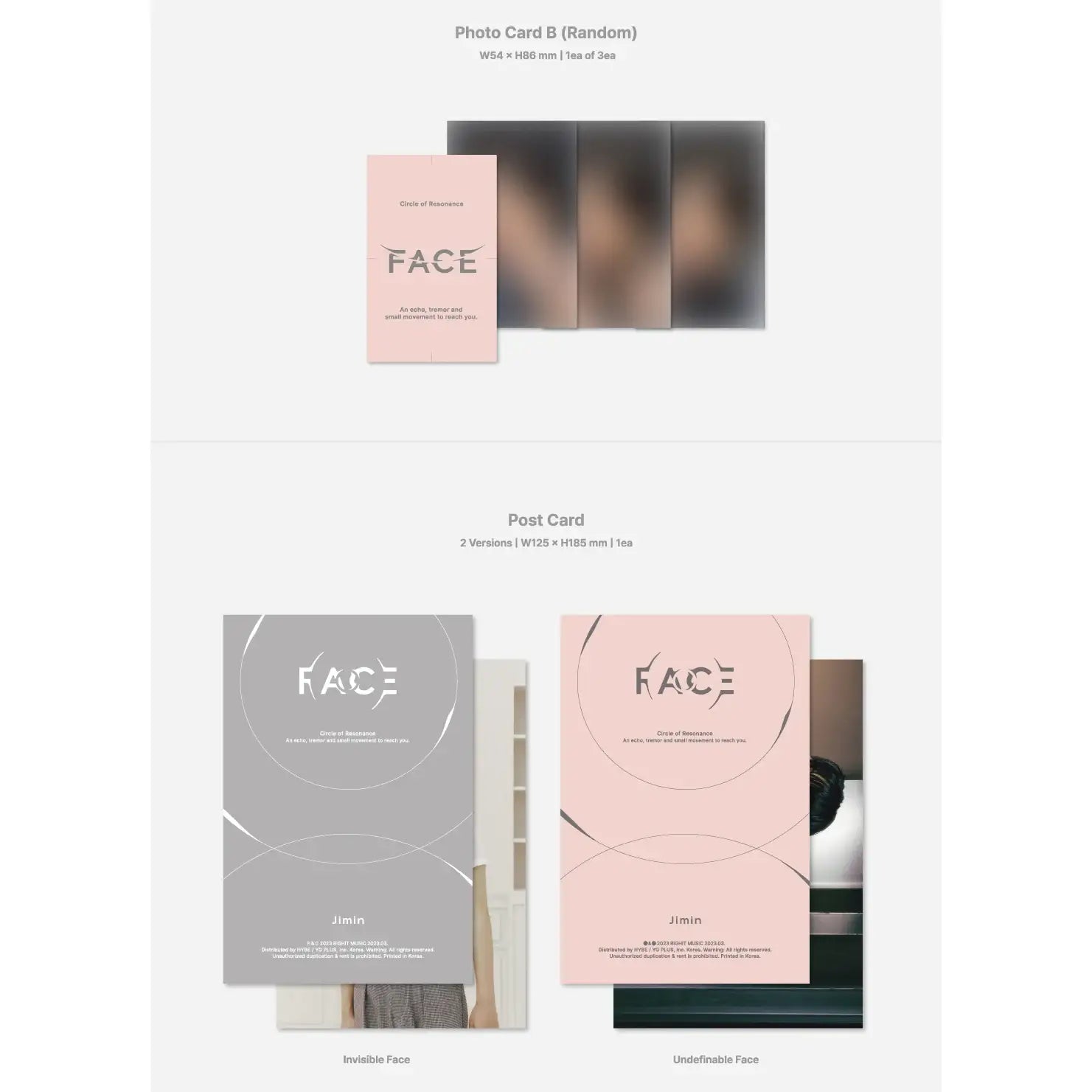 Jimin (BTS) - Face : 1st Album (Weverse Album + Photobook Versions) - Jimin (BTS) - Album - Harumio