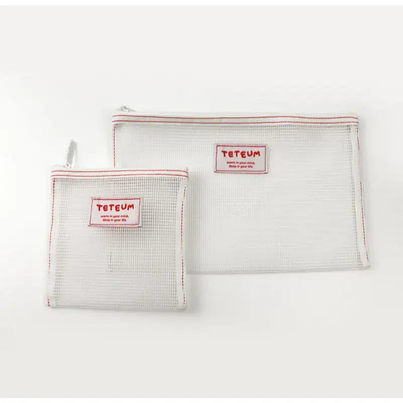 Teteum - Red Point Mesh Pouch - Teteum - Pouches - Harumio