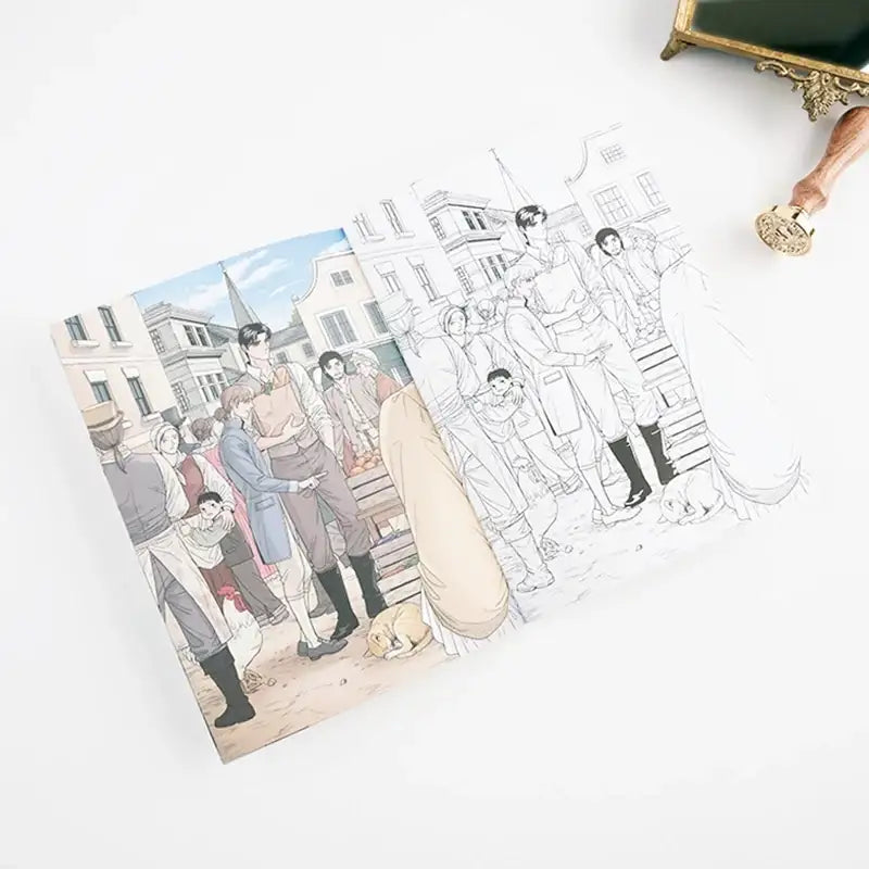 A Painter Behind The Curtain x MOFUN - Coloring Book - MOFUN - Coloring Book - Harumio