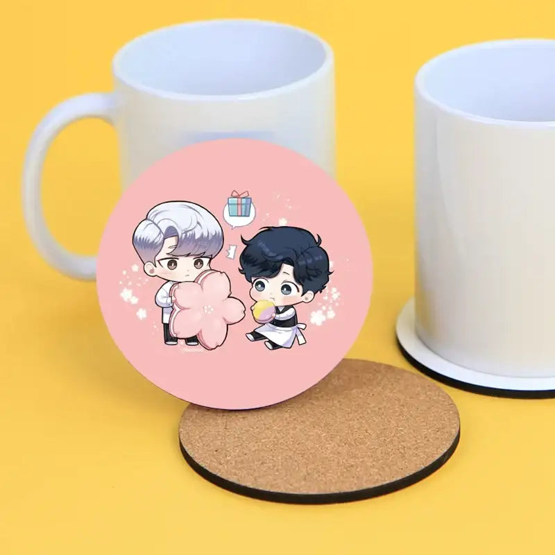 Cherry Blossoms After Winter - Cork Coaster - Webtoon Shop - Coasters - Harumio