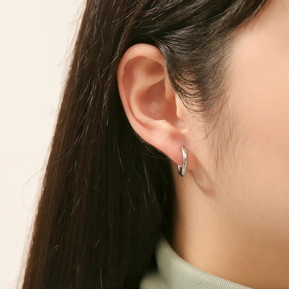OST - Volume Steel One Touch Ring Earring - OST - Jewelry - Harumio