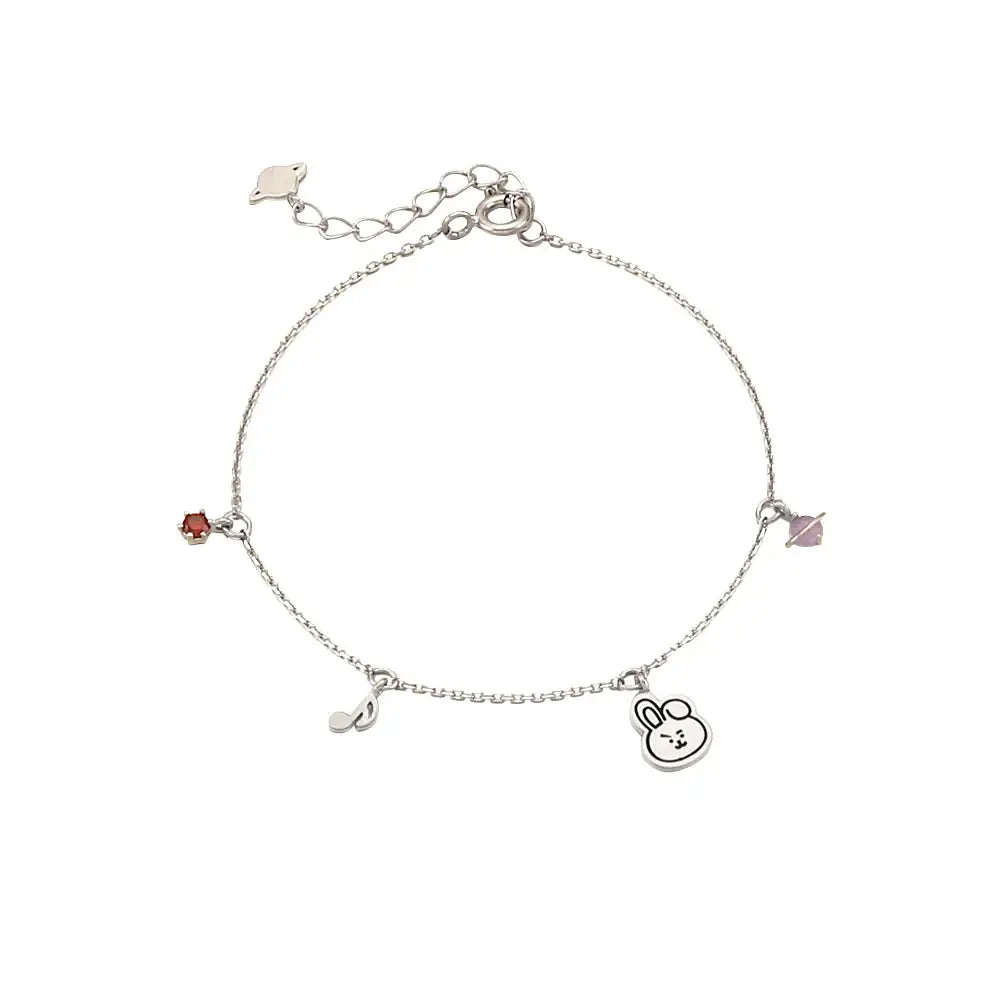BT21 x OST - Cooky Silver Bracelet - OST - Bracelets - Harumio