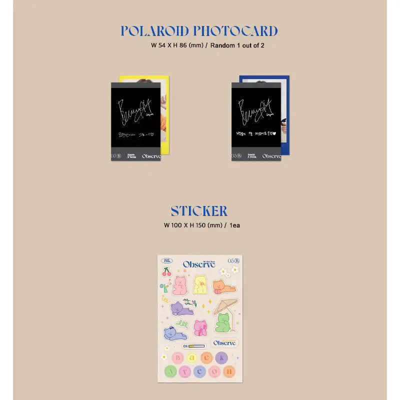 Baek A Yeon - 5th Mini Album - Observe - Eden Entertainment - Album - Harumio