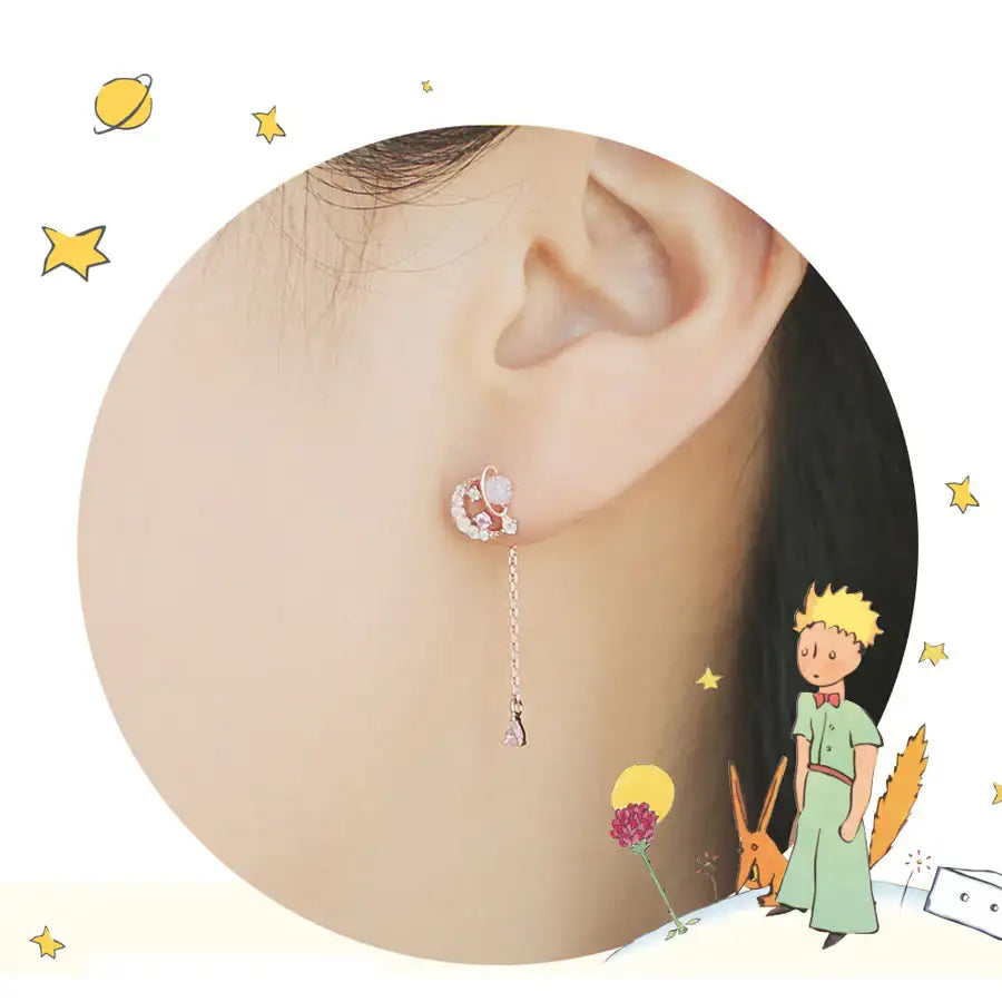 Le Petit Prince x OST - My Flower Stars Drop Earrings - OST - Accessories, Jewelry - Harumio