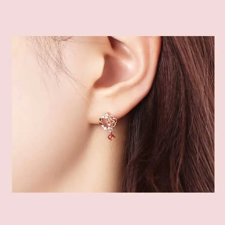 CLUE - Snow Camellia Silver Earring - CLUE - Jewelry - Harumio