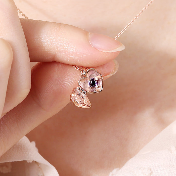OST - Heart Rose Gold Locket