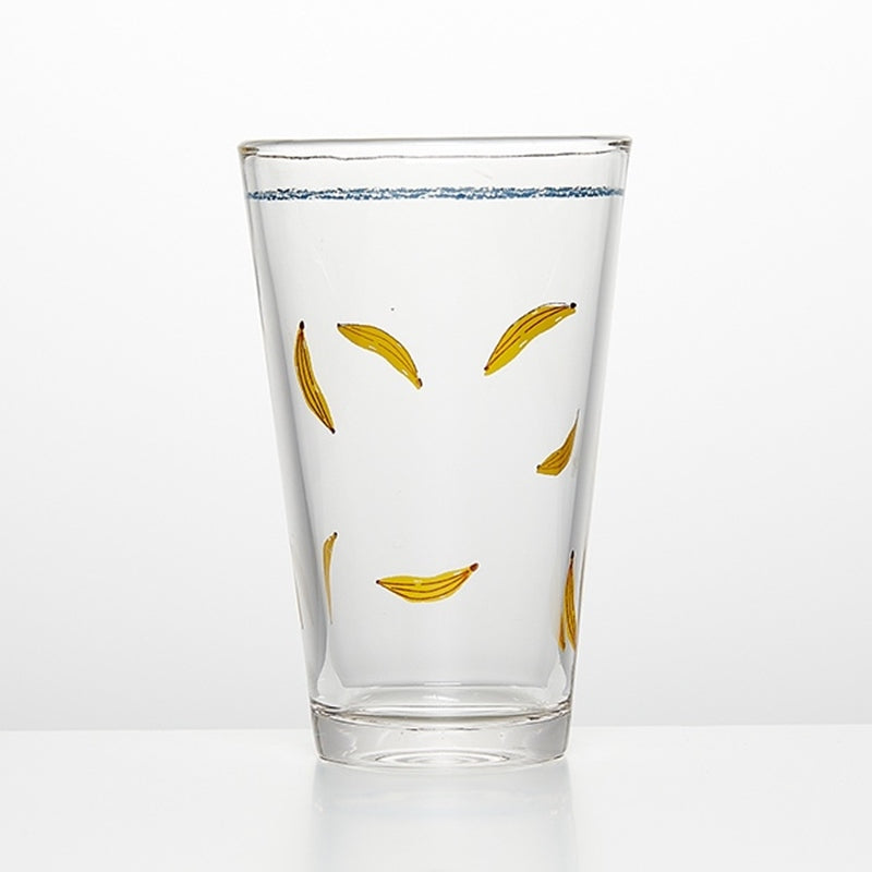 Korean ON - Strawberry Banana Glass Cup 4P Set