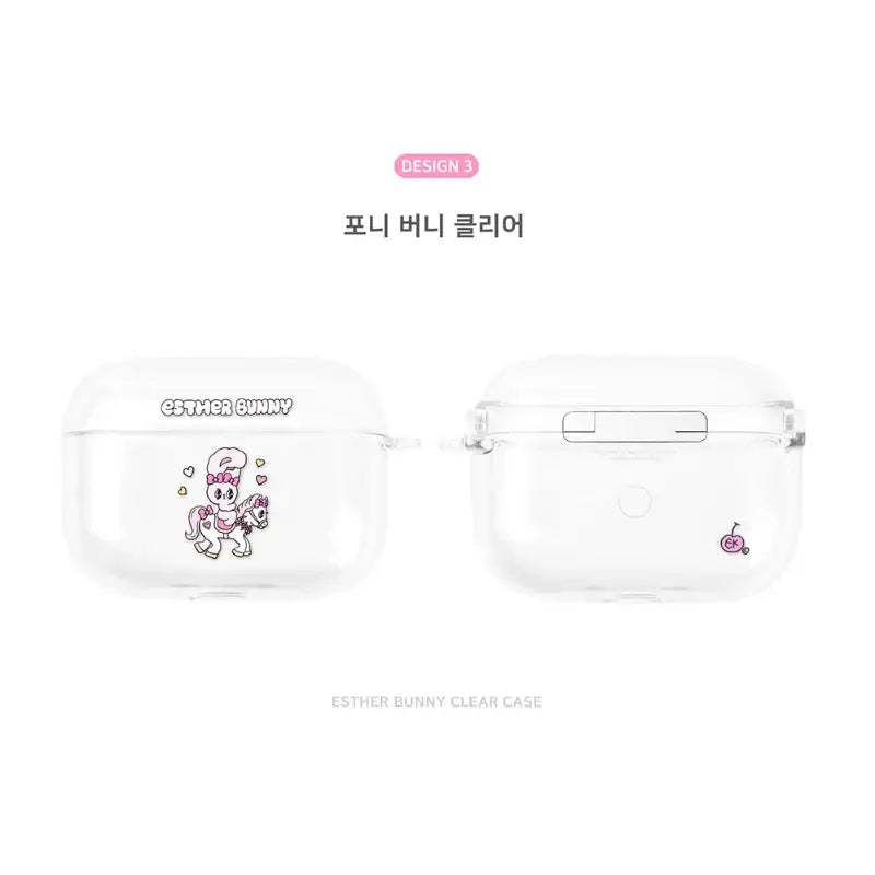 Esther Bunny - Clear Hard AirPods Case