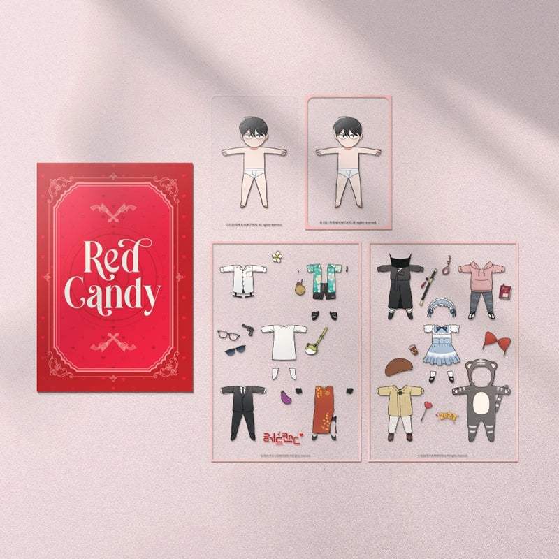 Red Candy - Dress Up Stickers Kit - Lezhin - Dress Up Kit - Harumio