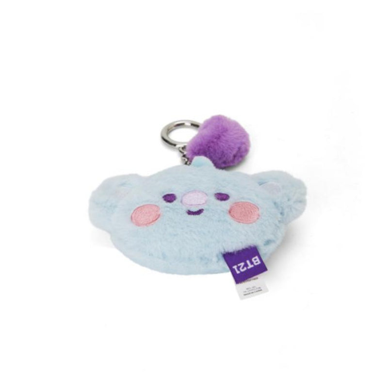 BT21 - Baby Flat Fur Face Bag Charm - Purple Heart Edition