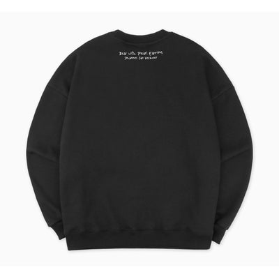Ambler - Bear With Pearl Earring Overfit Hoodie Sweatshirt