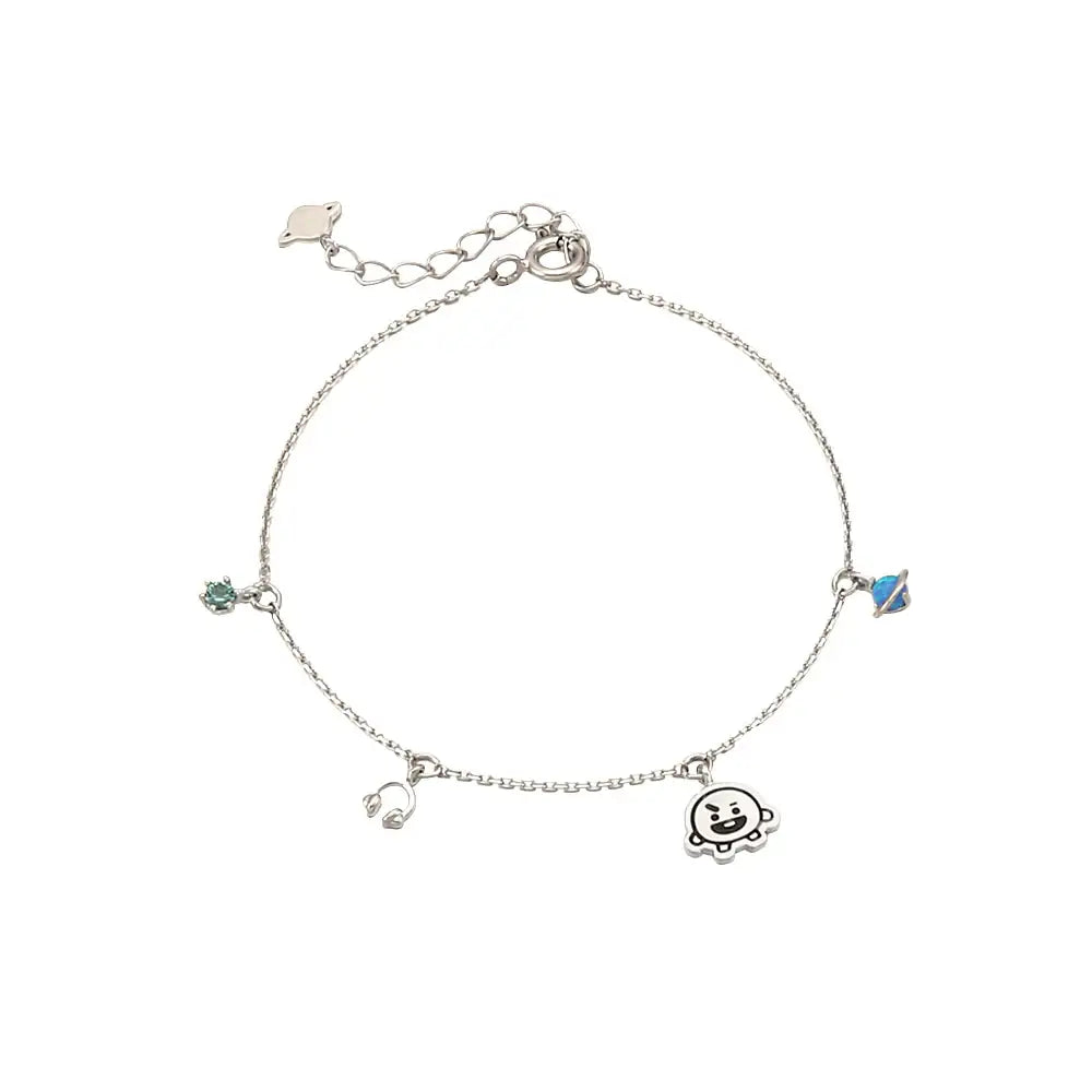 BT21 x OST - Shooky Silver Bracelet - OST - Bracelets - Harumio