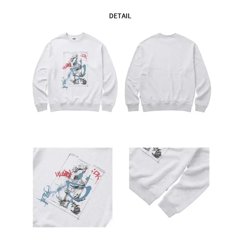 ULKIN X iKON DK - Spray Smile Statue Sweatshirt - iKON - Sweatshirt - Harumio