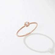 OST - Lucky Lock Horseshoe Twisted Silver Ring - OST - Jewelry - Harumio
