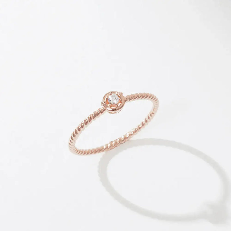 OST - Lucky Lock Horseshoe Twisted Silver Ring - OST - Jewelry - Harumio