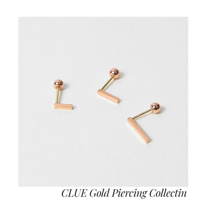 CLUE - 7mm Square Bar 10K/14K Gold Ear Pierce