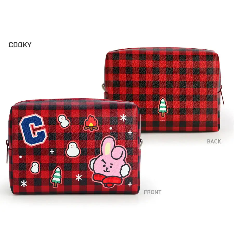 BT21 x Monopoly - Checkered Large Pouch - Monopoly - Accessories - Harumio
