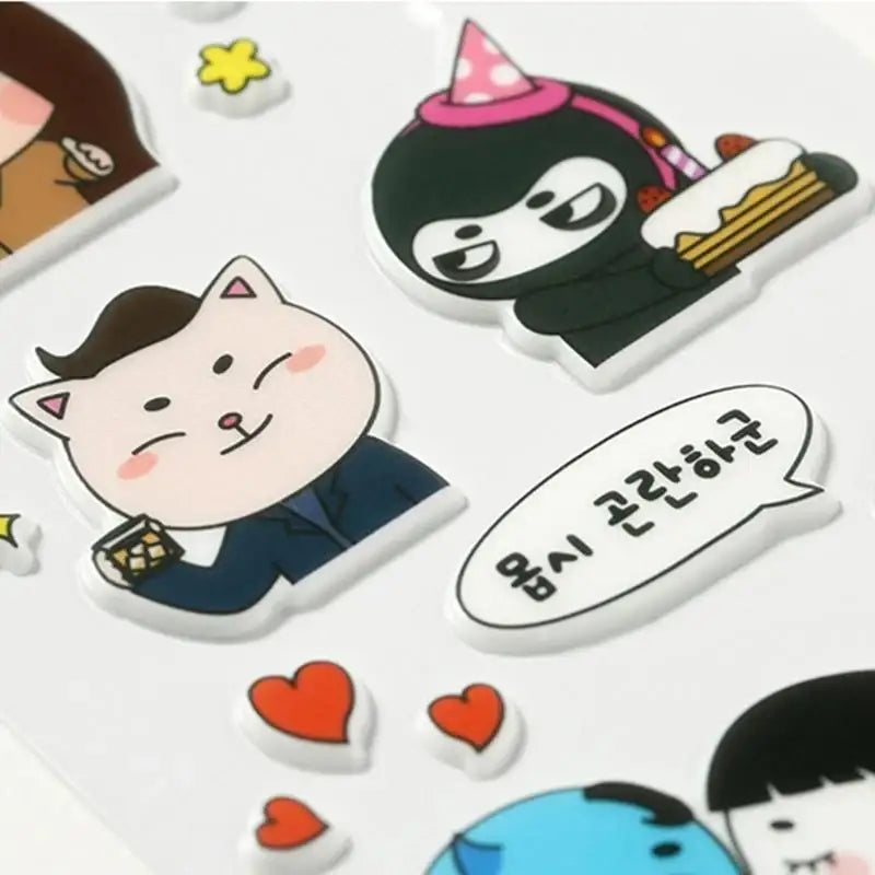 Bogle Family - Embossed Deco Sticker - BONICREW - Stationery - Harumio