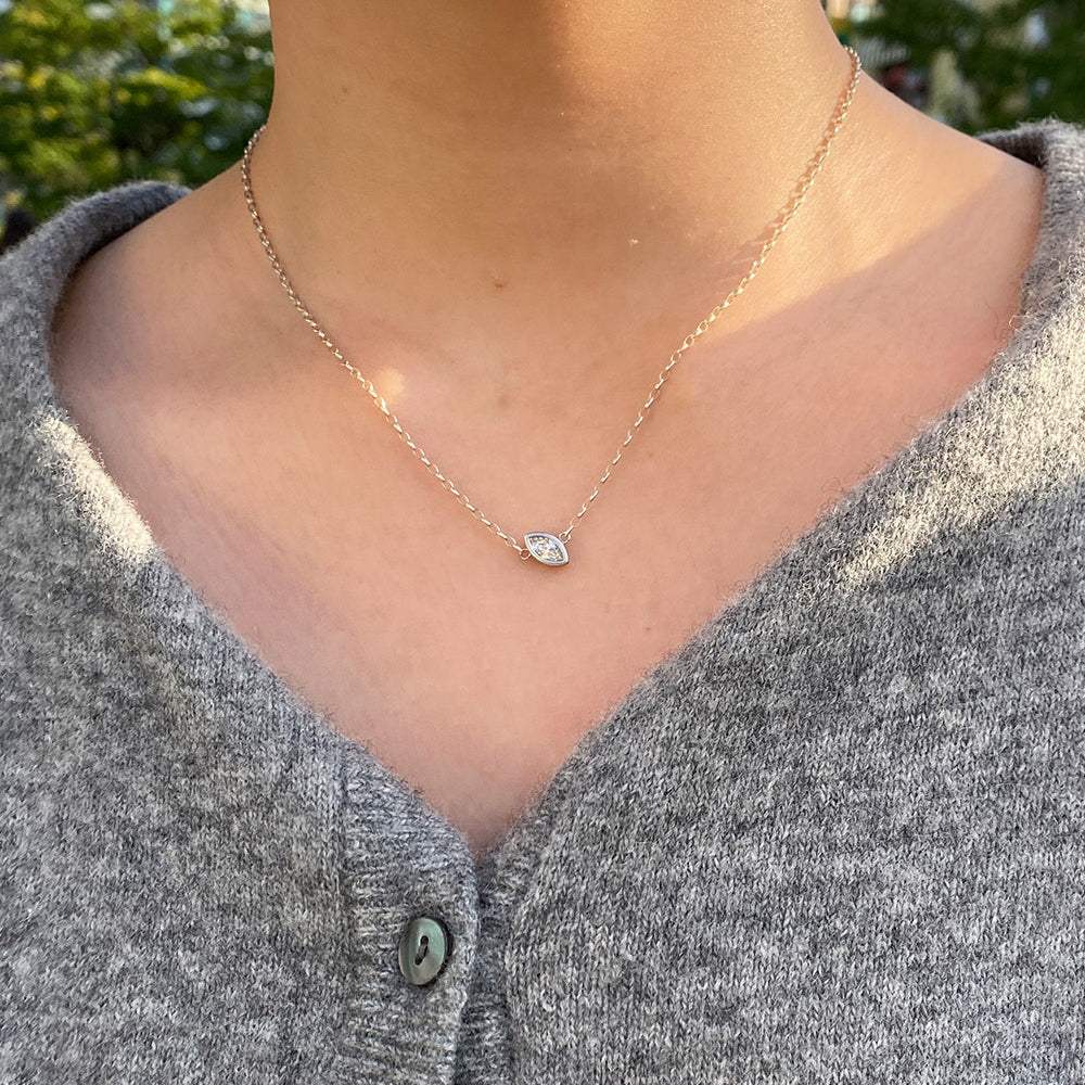 OST - Puremond Earthquake Marquise Silver Necklace - OST - Jewelry - Harumio