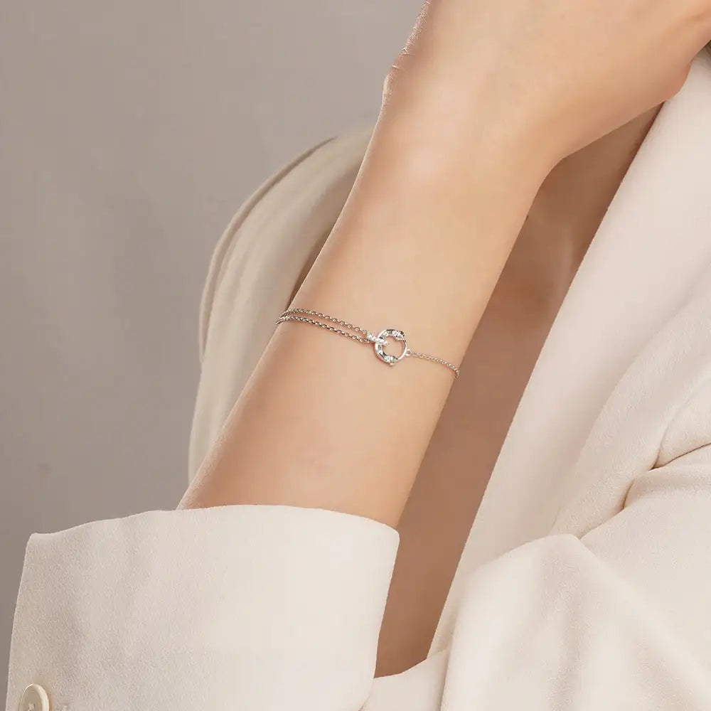 OST - Lucky Lock Horseshoe Half Silver Bracelet - OST - Jewelry - Harumio