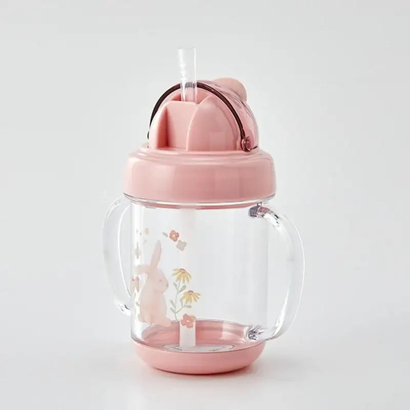 Korean My Rabbit - Tritan Two-Handle Straw Water Bottle - Modern House - Bottle - Harumio