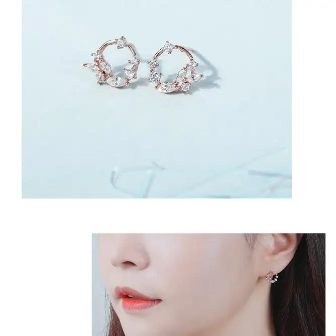 CLUE - Hydrangea Leaf Silver Earrings - CLUE - Jewelry - Harumio
