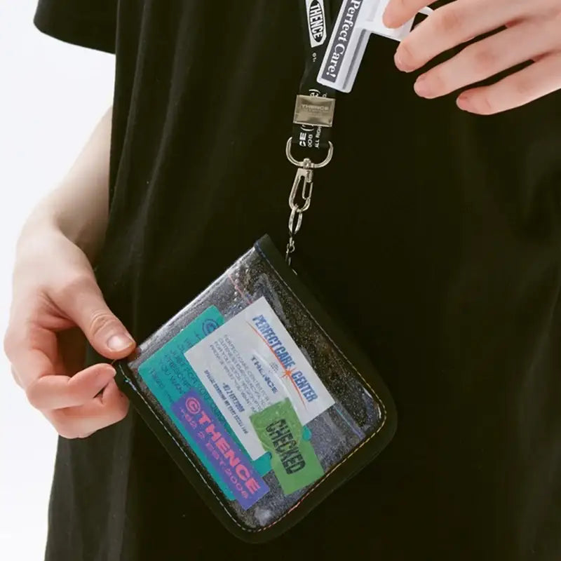 THENCE - PCC Sewing Glitter Wallet - Clear