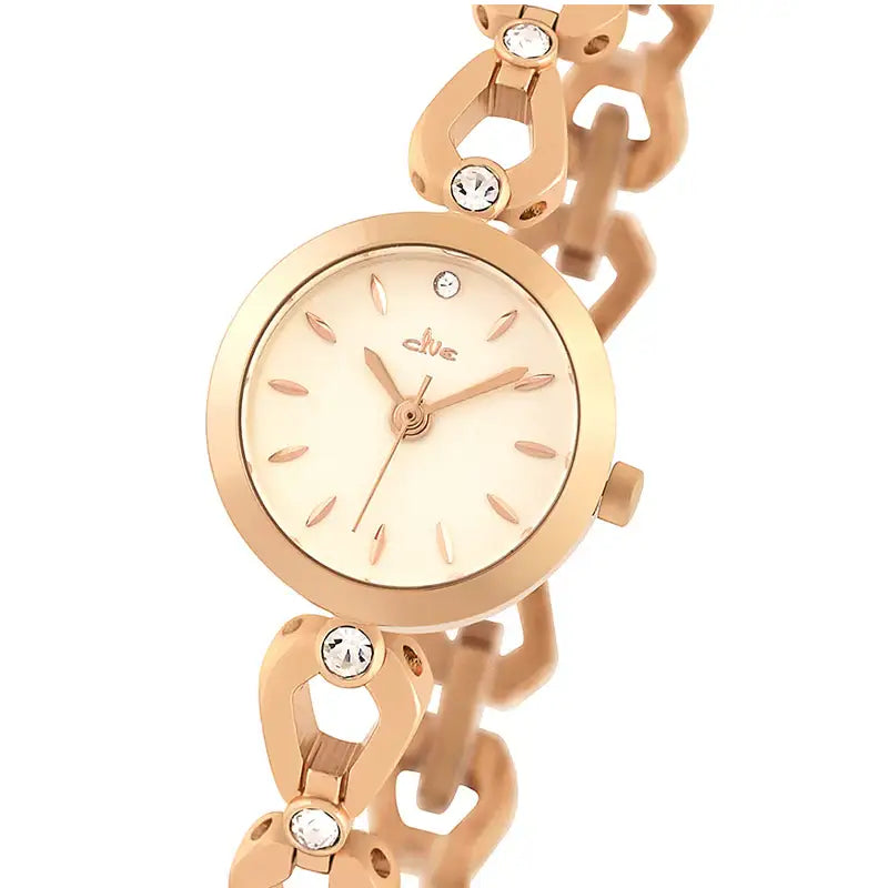 OST - Basic Round Rose Gold Metal Watch