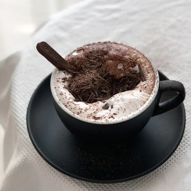 Like A Cafe - Matte Black Coffee Cup & Saucer - Like A Cafe - Home & Living - Harumio