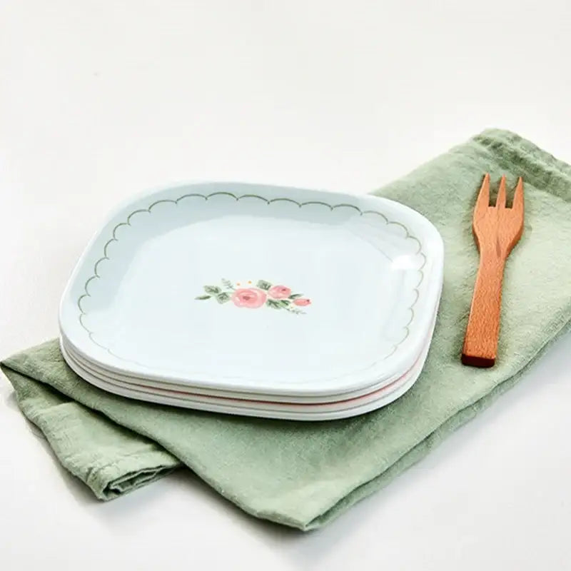 Korean L Rose in the Spring - Snack Tray 4P - Modern House - Tray - Harumio