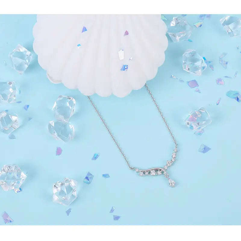 CLUE - Sunshine Crystal Silver Necklace - CLUE - Jewelry - Harumio