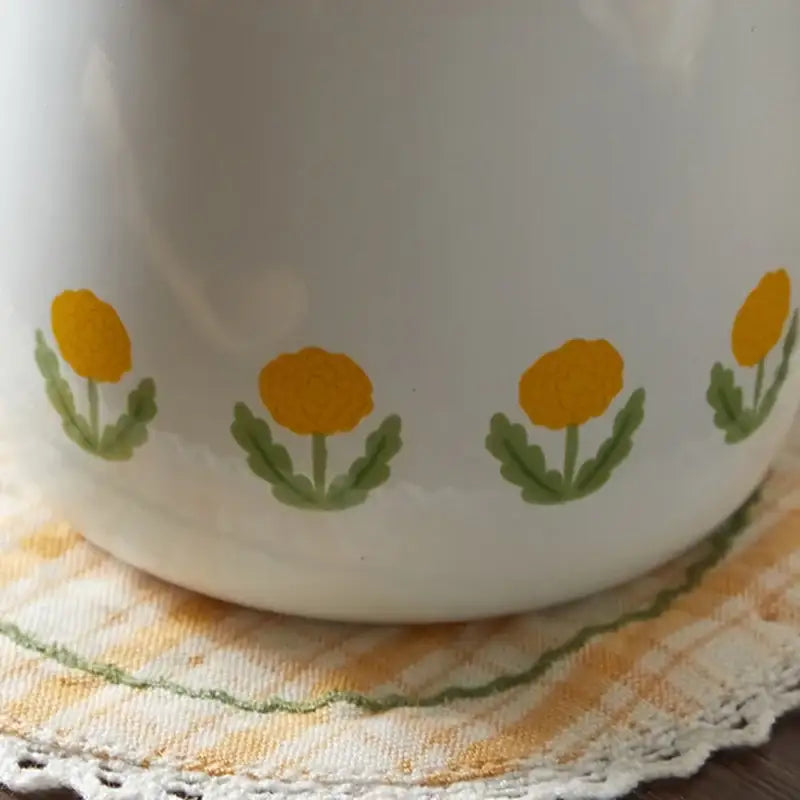 Korean L Dandelion - Enamel Round Mug - Modern House - Tableware - Harumio