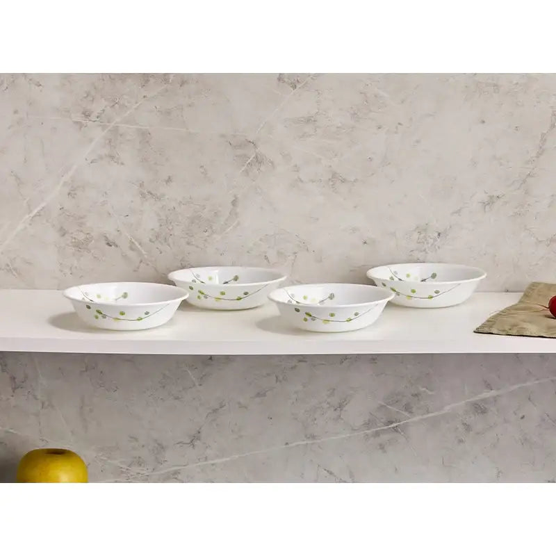 Korean Corel Green Delight - Front Plate 4P Set - Modern House - Plates - Harumio