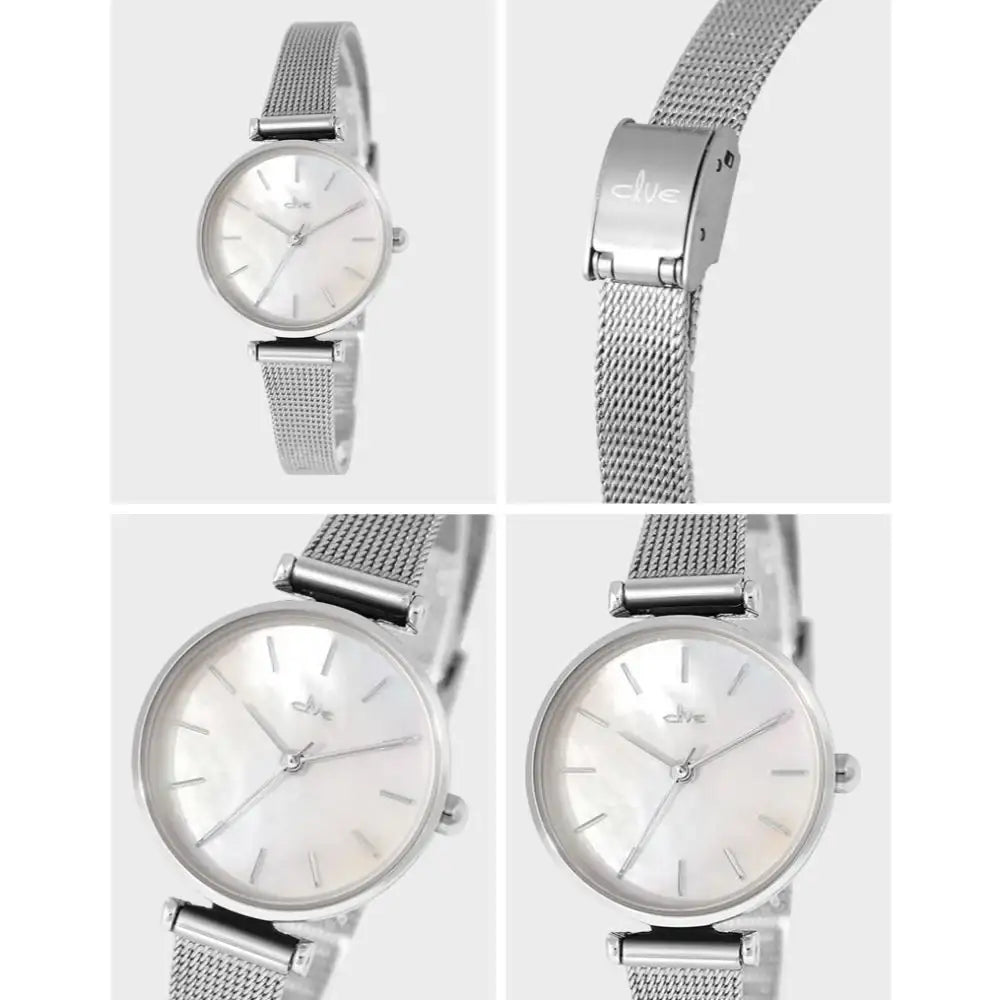 CLUE - Mother-of-Pearl Mood Mesh Watch - CLUE - Watches - Harumio