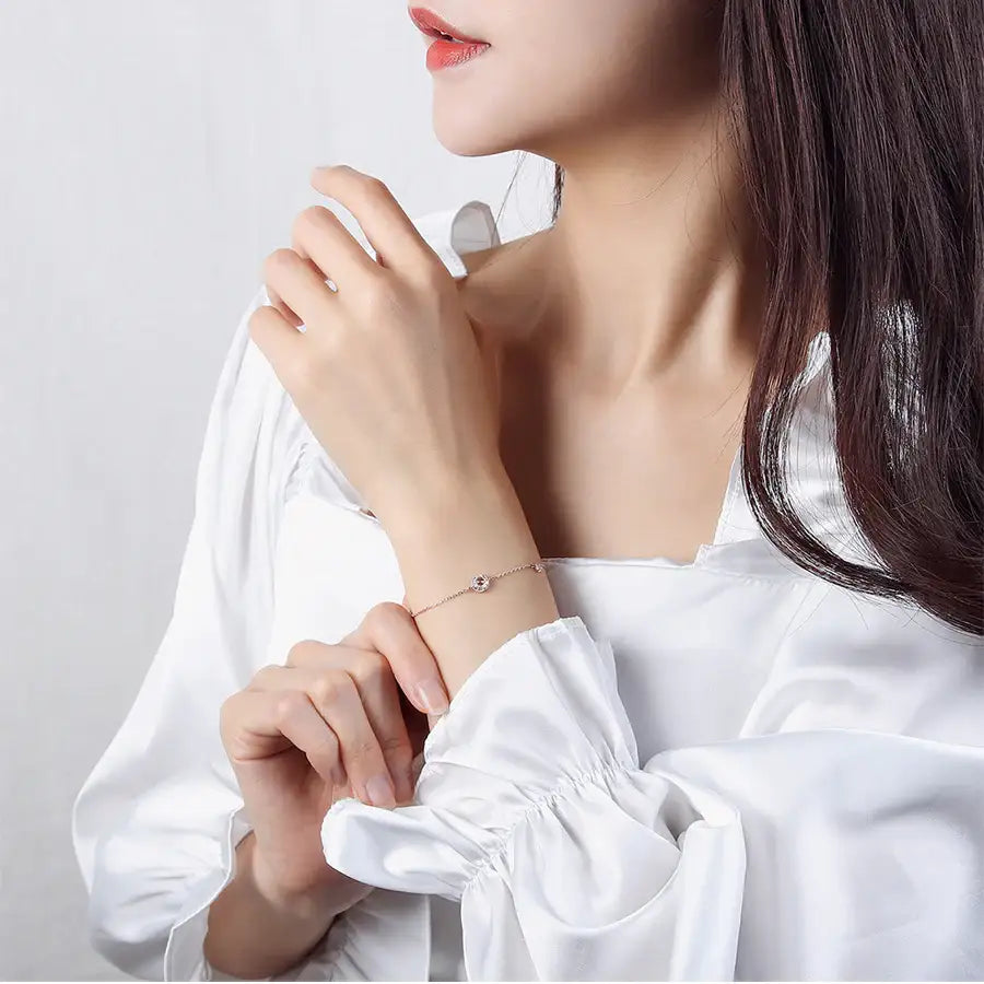 CLUE - Shining Point Cubic Chain Silver Bracelet - CLUE - Accessories - Harumio