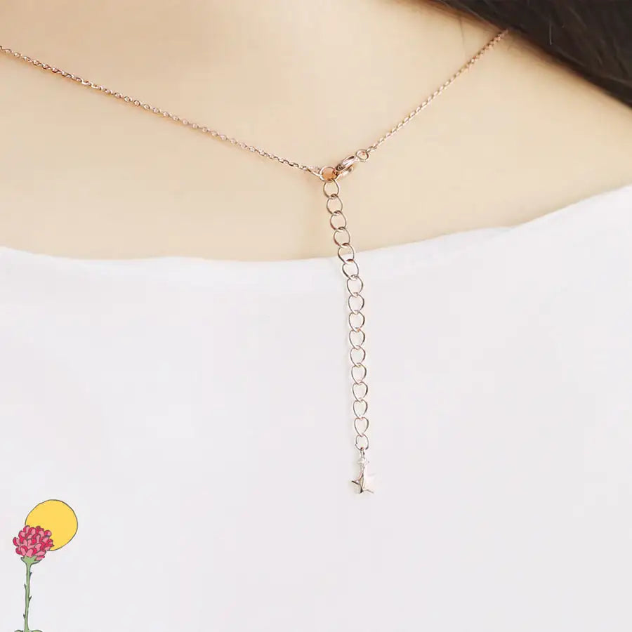 Le Petit Prince x OST - Le Petit Prince with The Moonlight Rose Gold Necklace - OST - Accessories, Jewelry - Harumio