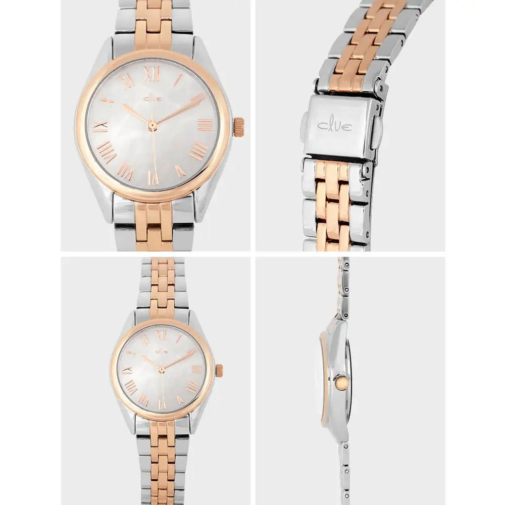 CLUE - Roman Mother-of-Pearl Two-Tone Silver Metal Watch - CLUE - Watches - Harumio