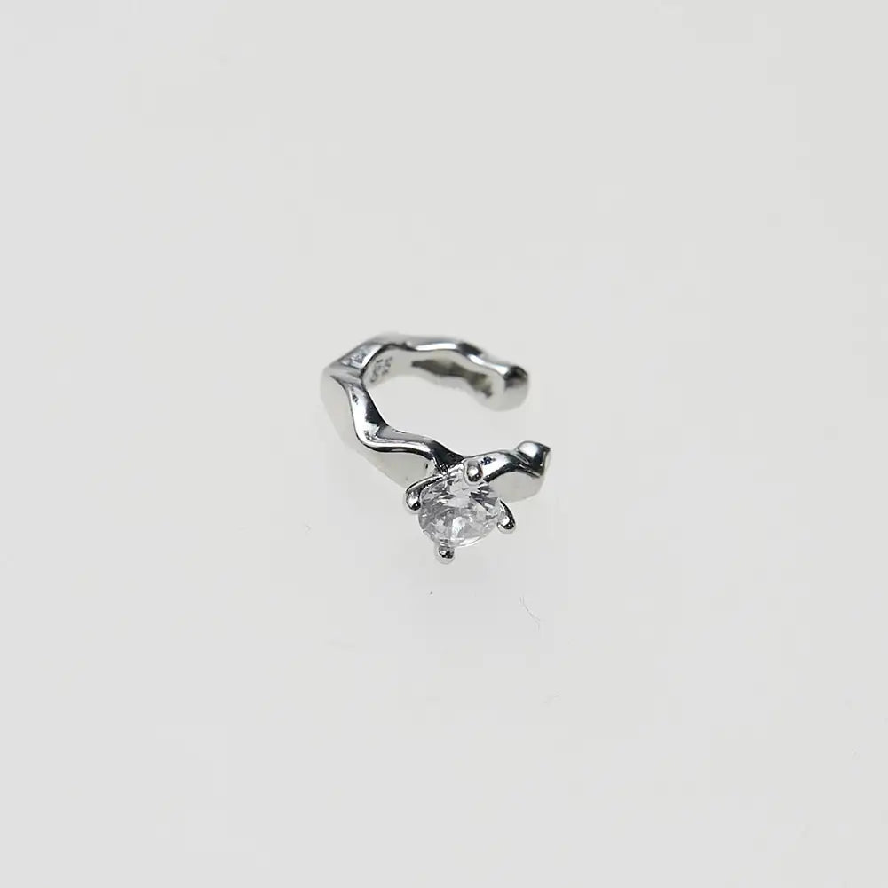 OST - One Cubic Point Silver Ear Cuff - OST - Jewelry - Harumio