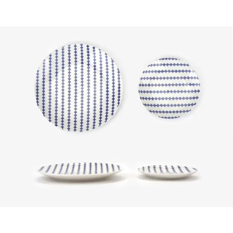Dailylike x 10x10 - Blue Line Series Round Plate Set - Dailylike x 10x10 - Kitchenware - Harumio