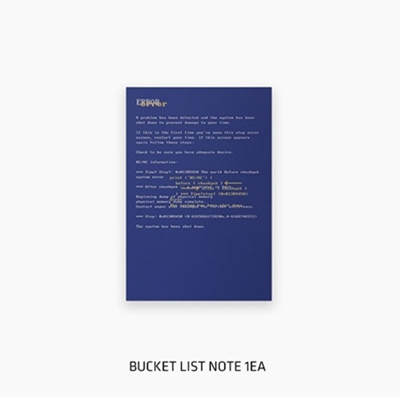AKMU - ERROR - Lee Chanhyuk Bucket List Note + Sticker Set