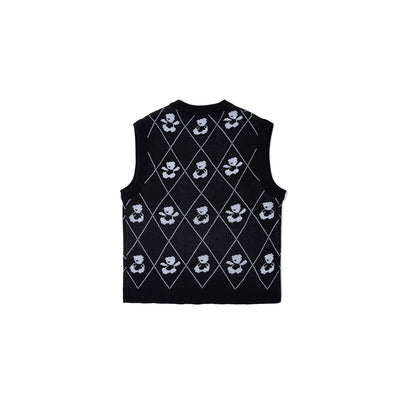 AQO - Bear Pattern Knit Vest