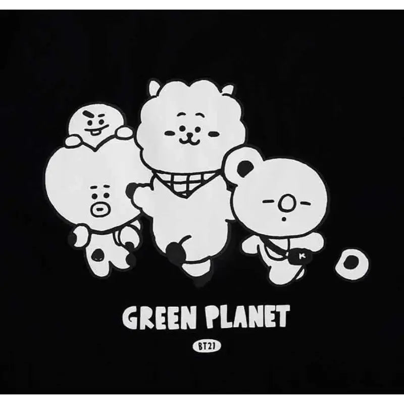 BT21 - Baby Outdoor Organic Short Sleeve T-Shirt Set - LINE FRIENDS - Clothes - Harumio