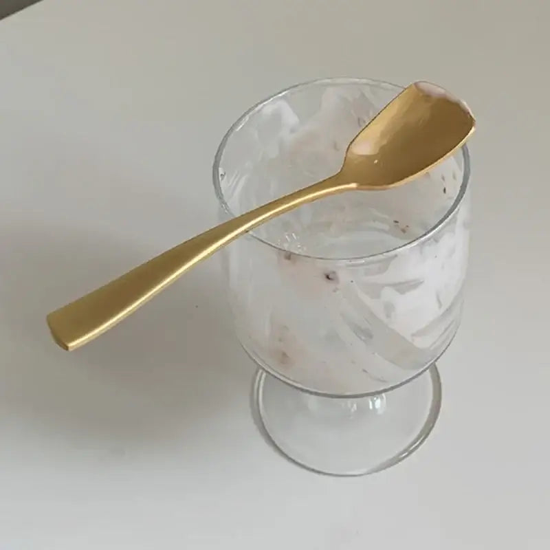 Like A Cafe - Matte Gold Dessert Spoon - Like A Cafe - Home & Living - Harumio
