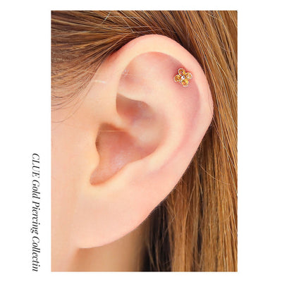 CLUE - Blossom 10K White Gold Ear Pierce (Birthstone)