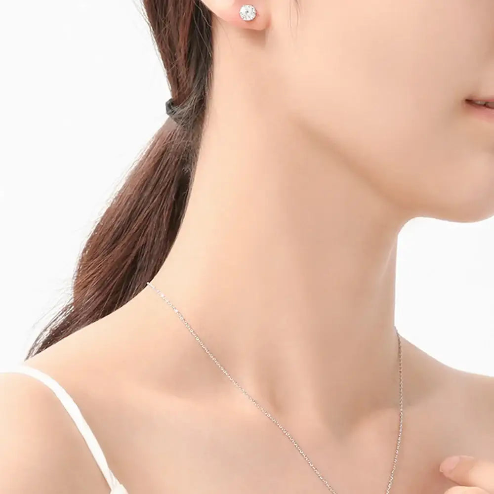 OST - 1ct Solitaire Women's Earrings - OST - Jewelry - Harumio