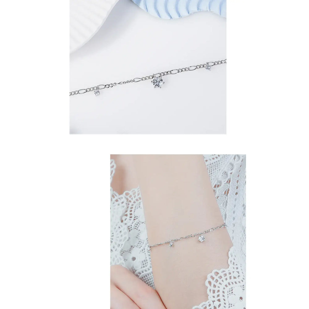 CLUE - Shining Cubic Silver Bracelet - CLUE - Jewelry - Harumio