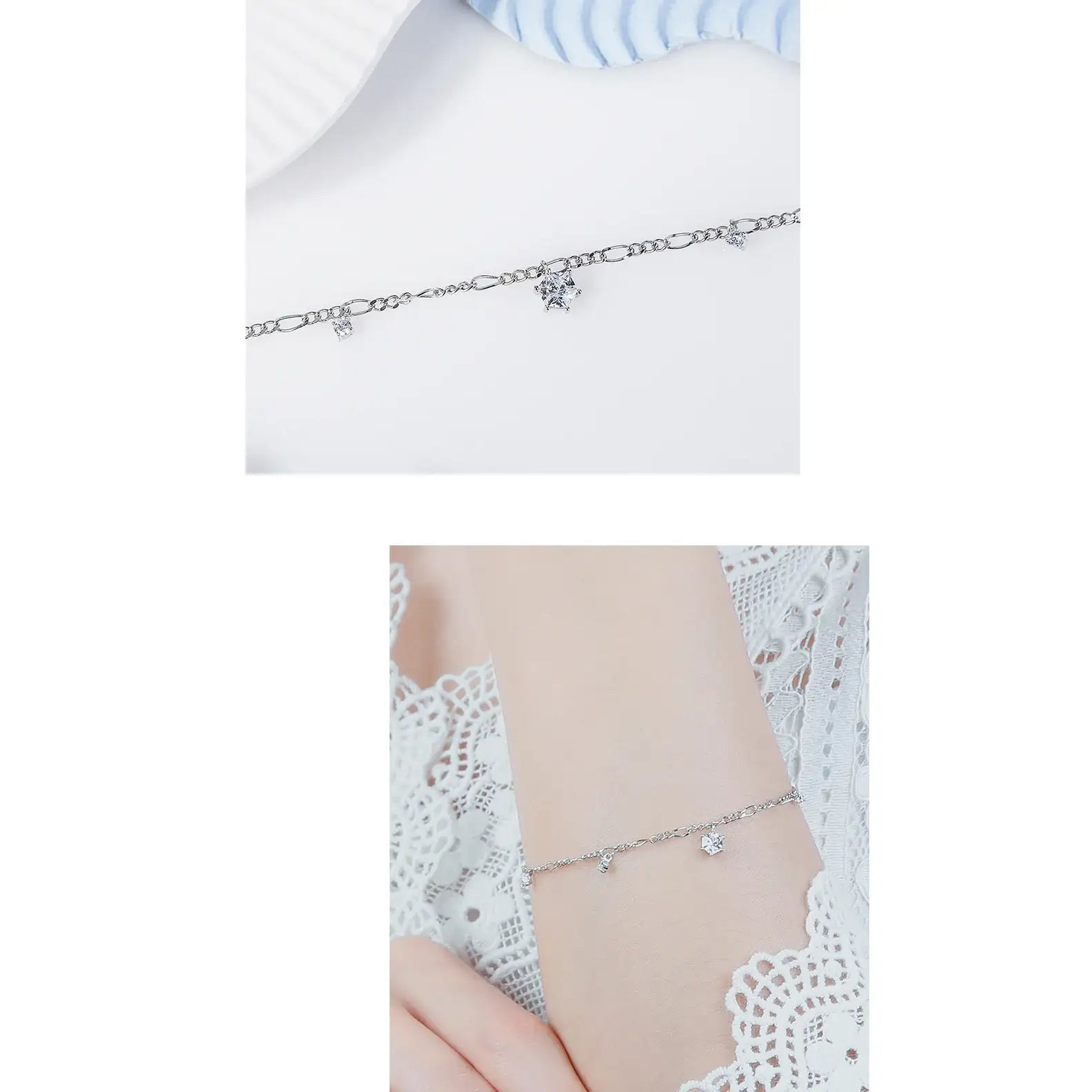 CLUE - Shining Cubic Silver Bracelet - CLUE - Jewelry - Harumio