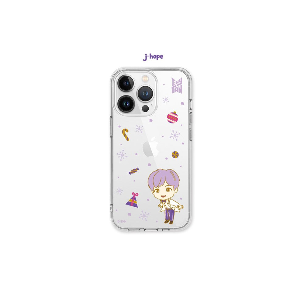 BTS - TinyTAN Purple Holidays Clear Soft Phone Case (iPhone)